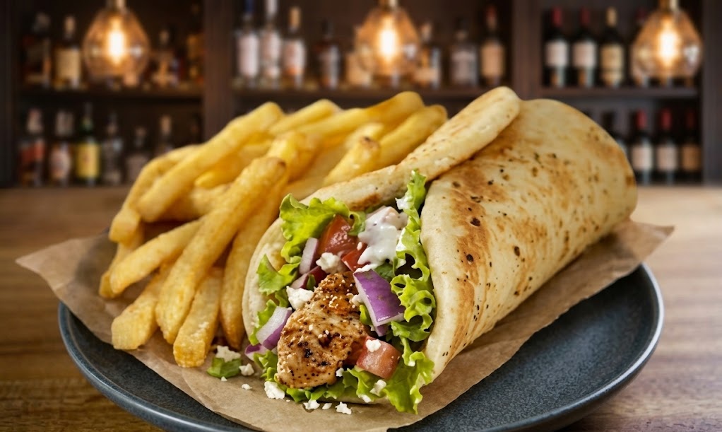 Regular beef donair wrap at Best Donair, West Edmonton